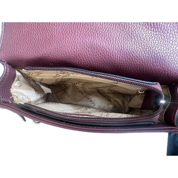 Marc New York Andrew Marc Studded Side Burgundy Crossbody Purse - Picture 8 of 8